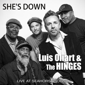 Cover art for song, "She's Down," by Luis Oliart & The Hinges